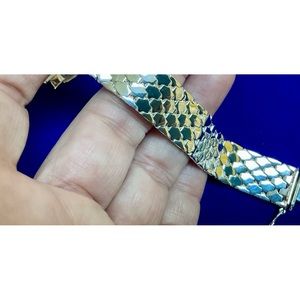 Italian, Sterling Bracelet, by Milor, Woven, Moorish Links, UNISEX